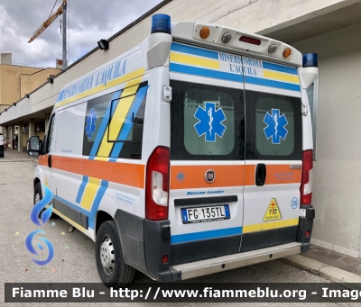 Fiat Ducato x290 
Misericordia di L’Aquila 
Allestimento Mariani fratelli 
Parole chiave: Ambulanza misericordia L’Aquila