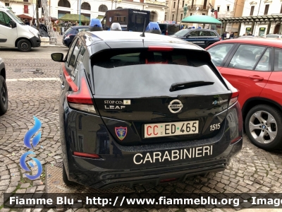 Nissan Leaf II serie 
Carabinieri 
Comando Carabinieri unità per la tutela Forestale Ambientale ed Agroalimentare 
Allestimento Cita Seconda 
CC ED 465
Parole chiave: Nissan Leaf_IIserie CCED465