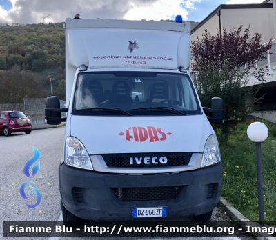 Iveco Daily IV restyle 
VAS Abruzzo 
Sezione di L’Aquila 
Autoemoteca 
Allestimento CVS 
Parole chiave: Iveco Daily_IVserie_restyle Autoemoteca