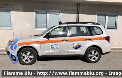 Subaru Forester V serie 
ASL n1 Avezzano Sulmona L’Aquila 
118 Abruzzo Soccorso 
C.O. Di L’Aquila 
Automedica 
Allestimento ODONE 
Parole chiave: Subaru Forester_Vserie Automedica