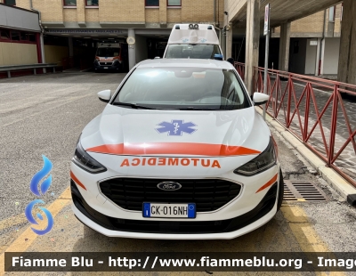 Ford Focus IV serie restyle Hybrid 
ASL n1 Avezzano Sulmona L’Aquila 
Automedica 
Allestimento ISOTEC 
Parole chiave: Ford Focus_IVserie_restyle_hybrid