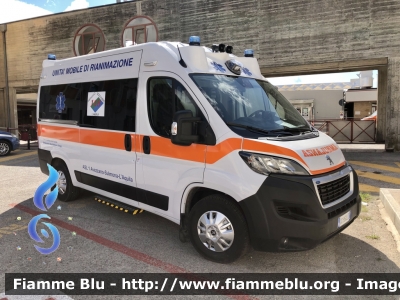 Peugeot Boxer 
ASL n1 Avezzano Sulmona L’Aquila 
118 Abruzzo Soccorso 
C.O. Di L’Aquila 
Allestimento GGG elettromeccanica 
Automezzo in consegna 
Parole chiave: Peugeot Boxer