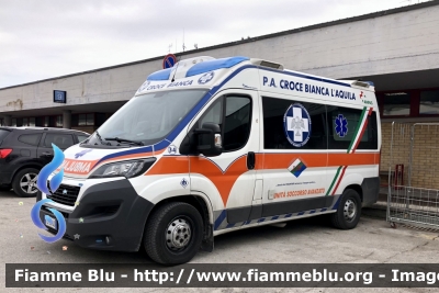 Peugeot Boxer IV serie 
Pubblica Assistenza Croce Bianca L’Aquila 
Allestimento Mariani Fratelli 

Parole chiave: Peugeot Boxer_IVserie Ambulanza