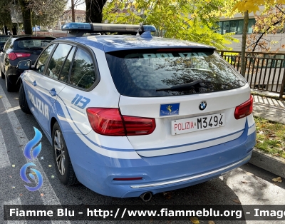 Bmw 318 Touring F31 III restyle 
Polizia di Stato 
Polizia Stradale in servizio sull’autostrada A24/A25 “Strada dei Parchi”
Allestimento Focaccia 
POLIZIA M3494
Parole chiave: Bmw 318_Touring_F31_IIIrestyle POLIZIAM3494