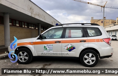 Subaru Forester V serie 
Asl n1 Avezzano Sulmona L’Aquila 
118 Abruzzo Soccorso 
C.O. Di L’Aquila 
Automedica 
Allestimento ODONE 
Parole chiave: Subaru Forester_Vserie Automedica