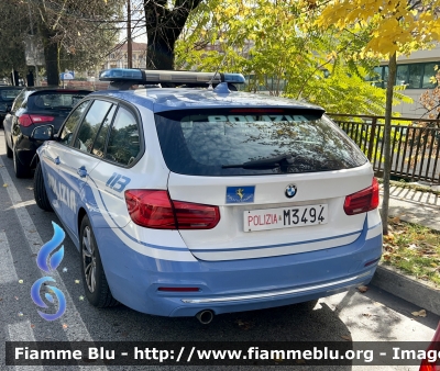 Bmw 318 Touring F31 III restyle 
Polizia di Stato 
Polizia Stradale in servizio sull’autostrada A24/A25 “Strada dei Parchi”
Allestimento Focaccia 
POLIZIA M3494
Parole chiave: Bmw 318_Touring_F31_IIIrestyle POLIZIAM3494