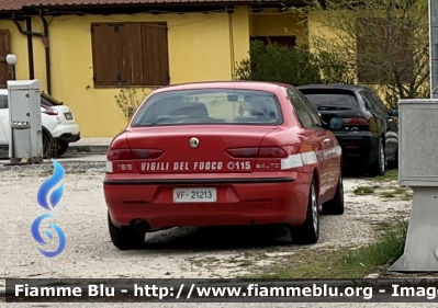 Alfa Romeo 156 I serie 
Vigili del Fuoco 
Comando Provinciale di Pescara 
VF 21213
Parole chiave: Alfa-Romeo 156_Iserie VF21213