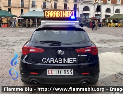 Alfa Romeo Nuova Giulietta restyle 
Carabinieri Nucleo Operativo Radiomobile 
Allestimento NCT 
Decorazione Grafica Artlantis 
CC DY 953
Parole chiave: Alfa-Romeo Nuova_Giulietta_restyle CCDY953