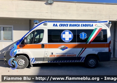 Fiat Ducato X250 
Pubblica Assistenza Croce Bianca L’Aquila 
Allestimento Orion 
Parole chiave: Fiat Ducato_X250 Ambulanza