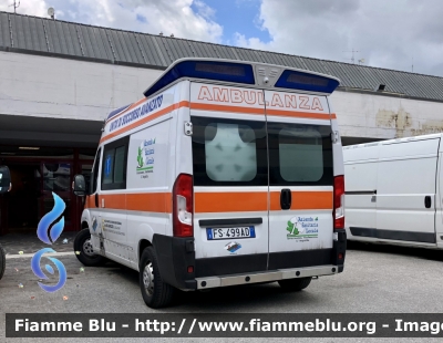 Fiat Ducato X290
ASL n1 Avezzano Sulmona L’Aquila 
118 Abruzzo Soccorso 
Allestimento Orion 
Automezzo donato dai consiglieri regionali del M5S Abruzzo 
Parole chiave: Fiat Ducato_X290 Ambulanza