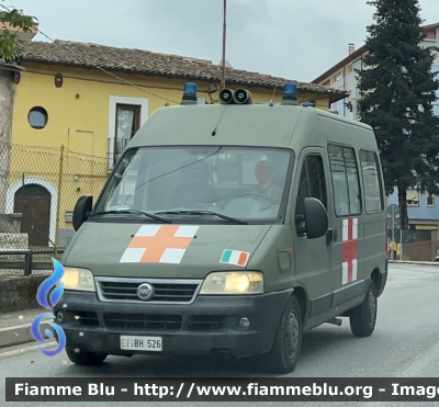 Fiat Ducato III serie 
Esercito Italiano 
IX Reggimento Alpini L’Aquila 
Sanità Militare 
Ambulanza allestimento Bollanti 
EI BH 526
Parole chiave: Fiat Ducato_IIIserie Ambulanza EIBH526