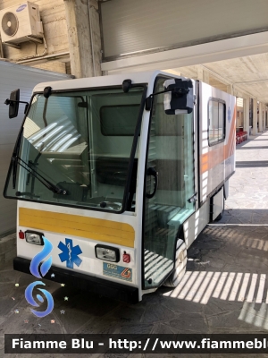 Ambulanza elettrica 
ASL n4 L’Aquila 
In uso presso l’ospedale civile San Salvatore di L’Aquila 
Allestimento ggg elettromeccanica 

Parole chiave: Ambulanza elettrica