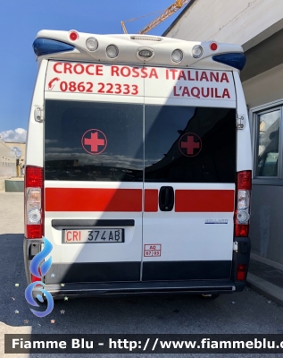 Fiat Ducato X250
Croce Rossa Italiana 
Comitato Locale di L’Aquila 
Allestimento Bollanti 
CRI 374 AB 
Parole chiave: Fiat Ducato_X250 CRI374AB Ambulanza