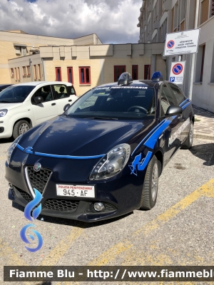 Alfa Romeo Nuova Giulietta restyle 
Polizia Penitenziaria 
Casa circondariale di L’Aquila 
POLIZIA PENITENZIARIA 945AF 
Parole chiave: Alfa Romeo Nuova Giulietta restyle polizia penitenziaria