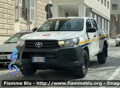 Toyota Hilux VIII serie 
Protezione Civile 
Automezzo Acquistato con il contributo della fondazione Francesco Cannavo’ 
Parole chiave: Toyota Hilux_VIIIserie