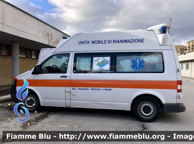 Volkswagen Transporter T5 restyle 
ASL n1 Avezzano Sulmona L’Aquila 
118 Abruzzo Soccorso 
C.O. Di L’Aquila 
Allestimento GGG Elettromeccanica 

Parole chiave: Volkswagen Transporter_T5_restyle