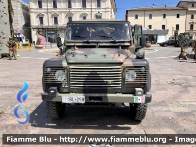 Land Rover Defender AR90
Esercito Italiano 
9’ reggimento Alpini L’Aquila 
EI BL 298
Parole chiave: Land-Rover Defender AR90 EIBL298