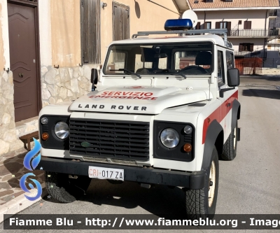 Land-Rover Defender 90 
Croce Rossa Italiana 
Comitato di Ovindoli 
Servizio Emergenze 
CRI 017 ZA
Parole chiave: Land-Rover Defender_90 CRI017ZA