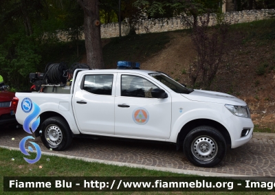 Nissan Navara IV serie
Protezione Civile 
Regione Abruzzo
Cod.Automezzo 101
Assegnato Temporaneamente alla Pc Corpo Volontari Infinity (PE)
Parole chiave: Nissan Navara_IVserie