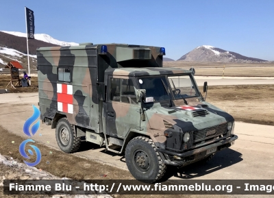 Iveco VM90 
Esercito Italiano 
Sanità Militare 
IX Reggimento Alpini L’Aquila 
Ambulanza 
EI AX 721

Parole chiave: Iveco VM90 Ambulanza EIAX721