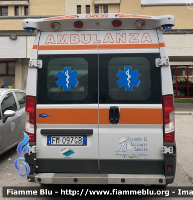 Fiat Ducato X290 
ASL n1 Avezzano Sulmona L’Aquila 
118 Abruzzo Soccorso 
Allestimento Orion 
Parole chiave: Fiat Ducato_X290