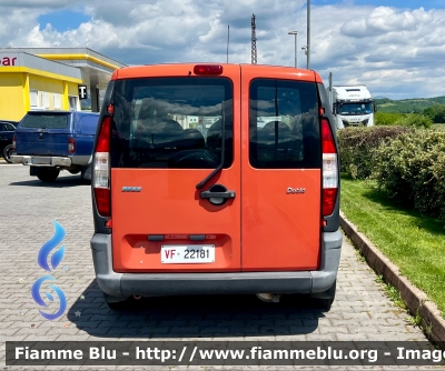 Fiat Dobló I serie 
Vigili del Fuoco 
Direzione Regionale Abruzzo 
VF 22181 
Parole chiave: Fiat Dobló_Iserie VF22181