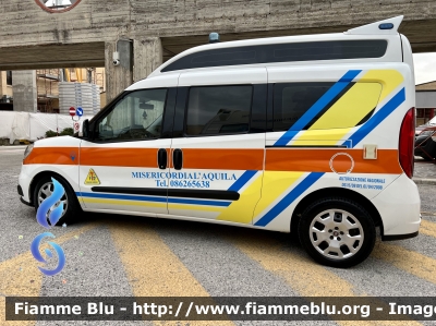 Fiat Dobló XL IV serie 
Misericordia di L’Aquila 
Ambulanza 
Allestimento Orion 
Parole chiave: Fiat Dobló_XL_IVserie Ambulanza 