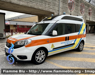 Fiat Dobló XL IV serie 
Misericordia di L’Aquila 
Ambulanza 
Allestimento Orion 
Parole chiave: Fiat Dobló_XL_IVserie Ambulanza 