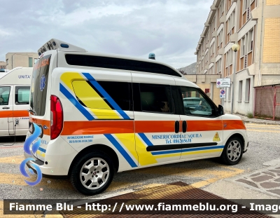 Fiat Dobló XL IV serie 
Misericordia di L’Aquila 
Ambulanza 
Allestimento Orion 
Parole chiave: Fiat Dobló_XL_IVserie Ambulanza 