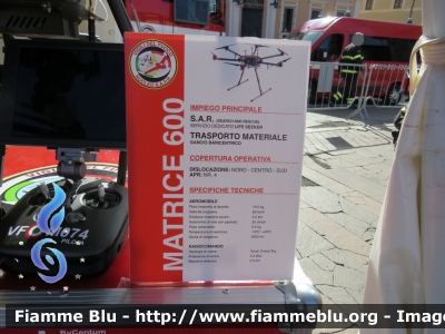 Matrice 600
Vigili del Fuoco 
Comando Provinciale di L'Aquila
nucleo SAPR
Aeromobile a Pilotaggio Remoto 
Parole chiave: Matrice 600