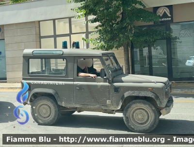 Land Rover Defender 90
Carabinieri 
Comando Carabinieri Unità per la Tutela Forestale Ambientale ed Agroalimentare 
CC BJ 257 
Parole chiave: Land-Rover Defender_90 CCBJ257