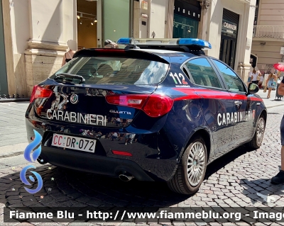 Alfa Romeo Nuova Giulietta Restyle 
Carabinieri 
Nucleo Operativo Radiomobile 
Allestimento NCT Nuova Carrozzeria Torinese 
CC DR 072
Parole chiave: Alfa-Romeo Nuova_Giulietta_restyle CCDR072