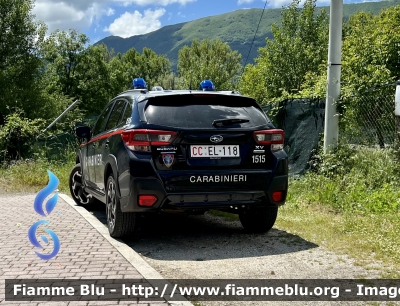 Subaru XV II serie 
Carabinieri 
Comando Carabinieri Unità per la Tutela Forestale Ambientale ed Agroalimentare 
Allestimento Cita Seconda 
CC EL 118
Parole chiave: Subaru XV_IIserie CCEL118