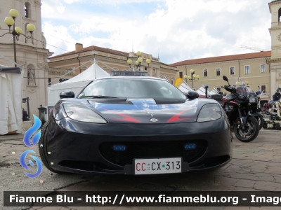 Lotus Evora S
Carabinieri
Nucleo Operativo Radiomobile
CC CX 313
Parole chiave: Lotus Evora_S CCCX313