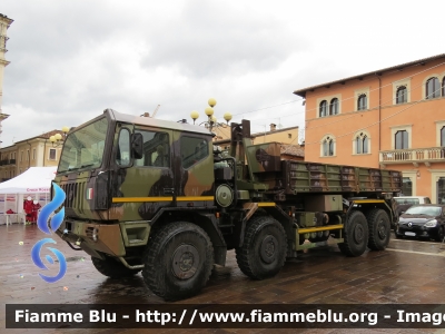 Astra SM88.42
Esercito Italiano
IX Reggimento Alpini L'Aquila
Autocarro Tattico Logistico
ACTL 8x8 
APS (Autocarro Piani Scarrabili)
Sistema Di Movimentazione Isoli-Cargotec Multilift MK IV 
EI AR 438
Parole chiave: Astra SM88.42 EIAR438