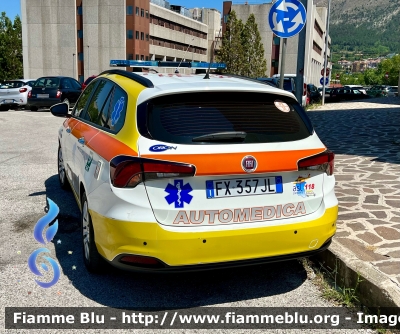 Fiat Nuova Tipo Wagon 
ASL di Pescara 
118 Abruzzo Soccorso 
Automedica 
Allestimento Orion 
Cod.Automezzo PE-30
Parole chiave: Fiat Nuova_Tipo_Wagon Automedica