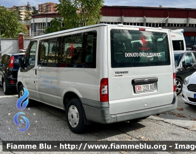 Ford Transit VII serie 
Croce Rossa Italiana 
Comitato di L’Aquila 
Mezzo donato dalla Onlus di Pianola (AQ)
“Amore per chi soffre”
CRI 220 AD
Parole chiave: Ford Transit_VIIserie CRI220AD