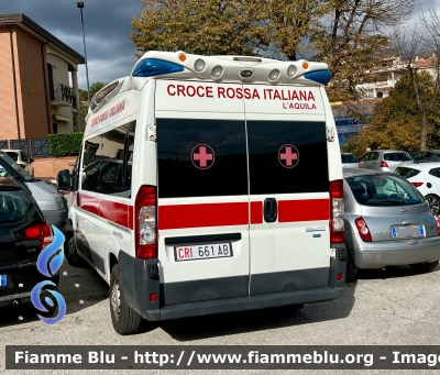 Citroen Jumper III serie 
Croce Rossa Italiana 
Comitato di L’Aquila 
Allestimento Bollanti 
CRI 661 AB
Parole chiave: Citroen Jumper_IIIserie CRI661AB Ambulanza