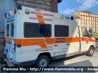 Fiat Ducato I serie
Brigata Sanitaria - Soccorso Rosso
Postazione Piazzale Baiamonti Milano 
Unità Mobile per Tamponi
Codice automezzo: 03
Allestimento Bollanti
Parole chiave: Fiat Ducato_Iserie