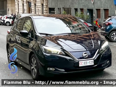 Nissan Leaf II serie
Carabinieri
Comando Carabinieri Unità per la tutela Forestale, Ambientale e Agroalimentare
CC EE 123
Parole chiave: Nissan Leaf_IIserie CCEE123