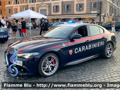 Alfa Romeo Nuova Giulia Quadrifoglio
Carabinieri 
Nucleo Radiomobile di Roma
Allestimento FCA
CC DK 554
Parole chiave: Alfa-Romeo Nuova_Giulia_Quadrifoglio CCDK554