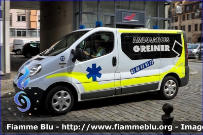 Renault Trafic III serie
France - Francia
Ambulances Greiner Strasburgo
Parole chiave: Ambulance Ambulanza