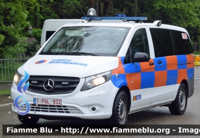 Mercedes-Benz Vito III serie 
Koninkrijk België - Royaume de Belgique - Königreich Belgien - Kingdom of Belgium - Belgio
Protezione Civile - Civiele Bescherming - Protection Civile
