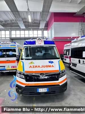 MAN Tge  QTX
AMBULANZA di soccorso Tiopo A
Allestimento QTX AMBITALIA (GRUPPO OLMEDO)
Numero automezzo N° 54 N°55
Parole chiave: Misericordia_Pontedera