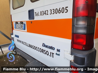 Fiat Ducato 4x4 II serie
Valtellina Soccorso ODV Sondrio (SO)
Allestimento Savio-Boneschi
Ex Azienda Ospedaliera Valtellina e Valchiavenna
(Lotto donato a Reg.Lombardia da Fondazione Cariplo)
Parole chiave: Fiat Ducato_4x4_IIserie Ambulanza