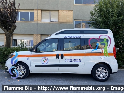 Fiat Doblò XL IV serie 
Croce Italia Ambulanze ETS (Sambuceto)
Servizi Sociali 
Allestito da Olmedo 
Codice automezzo: 27
Parole chiave: Fiat Doblò_XL_IVserie