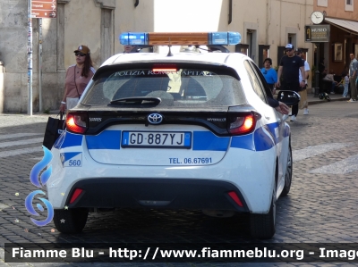 Toyota Yaris Hybrid IV serie
Polizia Roma Capitale
Allestimento Elevox
Codice Automezzo: 560
Parole chiave: Toyota Yaris_Hybrid_IVserie